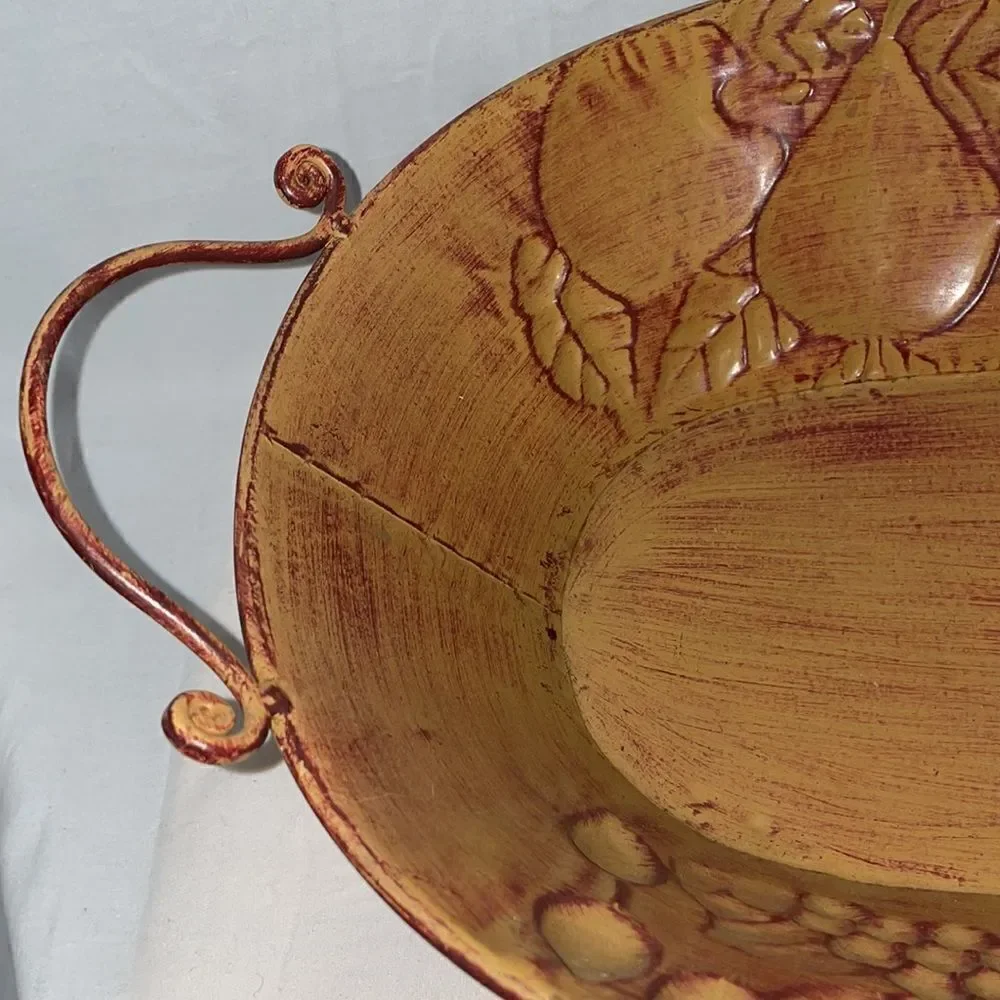 Metal Basket  with fruit decor